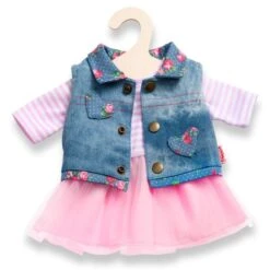Puppen Tüllkleid Mit Jeansweste - Größe 28 Bis 35 Cm