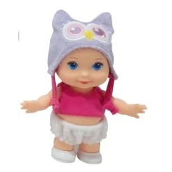 Minipuppe Mit Tiermütze - 1 Stück