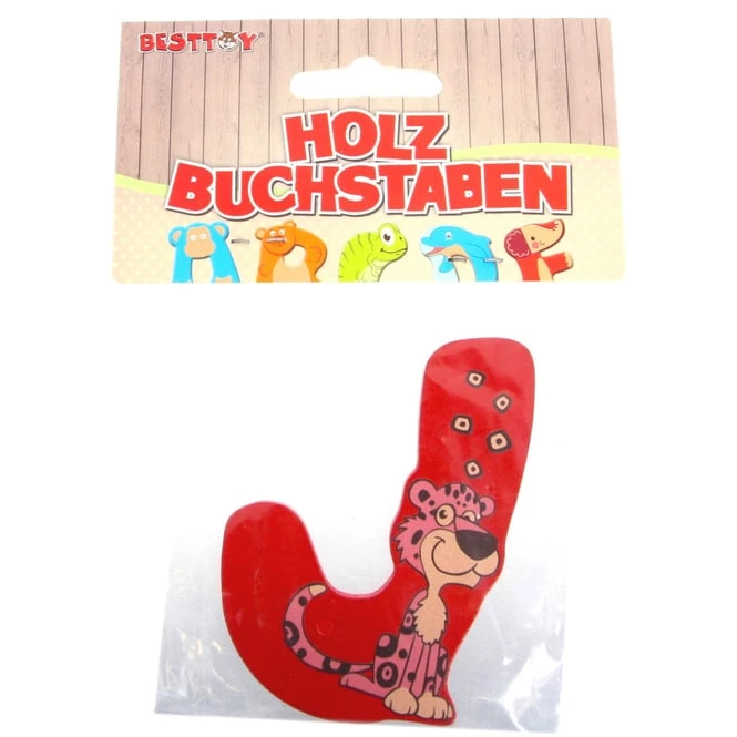 Besttoy - Holzbuchstabe - J - Rot