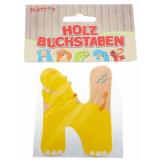 Besttoy - Holzbuchstabe - N - Gelb