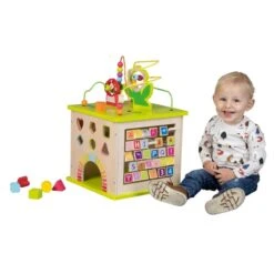 Besttoy - Activity-Würfel - Aus Holz - Ca. 35 X 35 X 54 Cm
