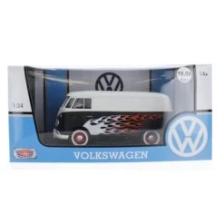 Motormax - Volkswagen T1 Bus - Hot Rod Mit Flammenmotiv - Maßstab 1:24