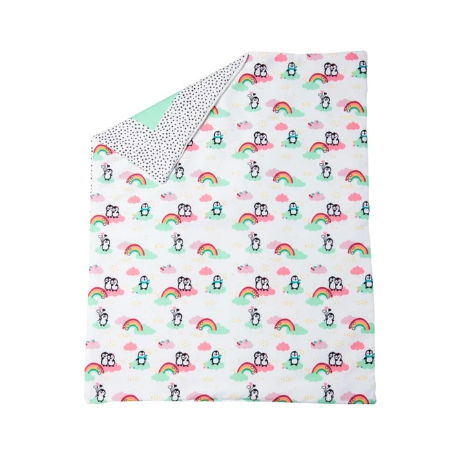 Puppenbettdecke Und Kissen - Pinguin