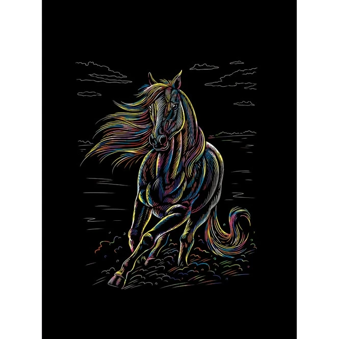 Besttoy - Kratzbild Pferd Am Strand