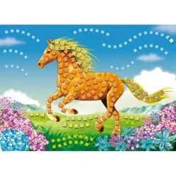 Besttoy - Glitzermosaik Bastelset - Pferd Rennend