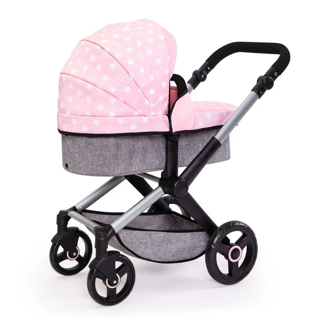 Kombi Puppenwagen Xeo - Rosa-Grau – Bild 2