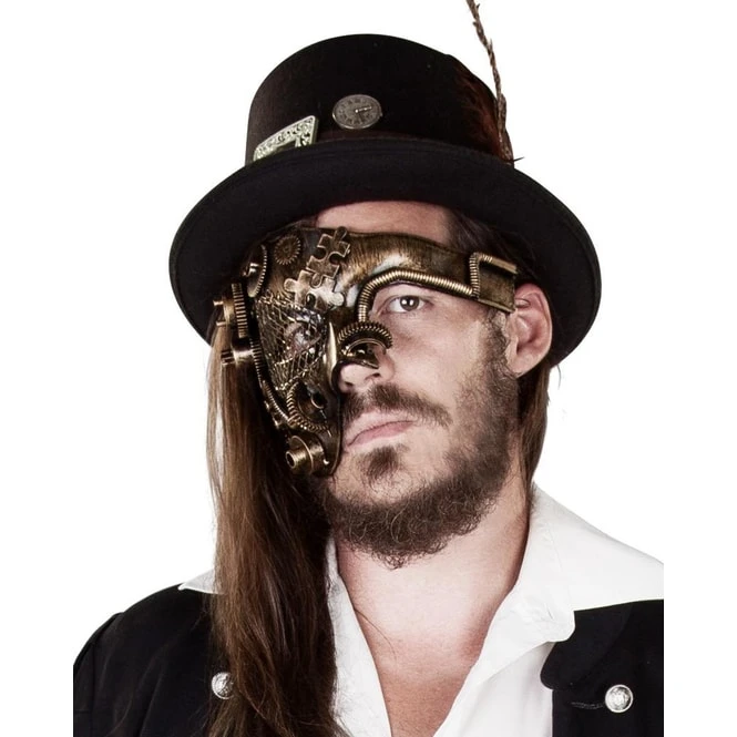 Maske - Steampunk - Für Erwachsene - 17 X 13 Cm